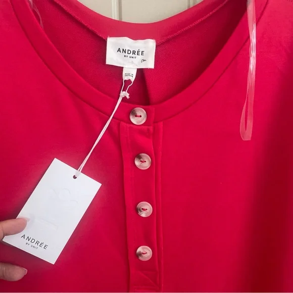 ANDREE BY UNIT Red Blouse - Picture 3 of 7